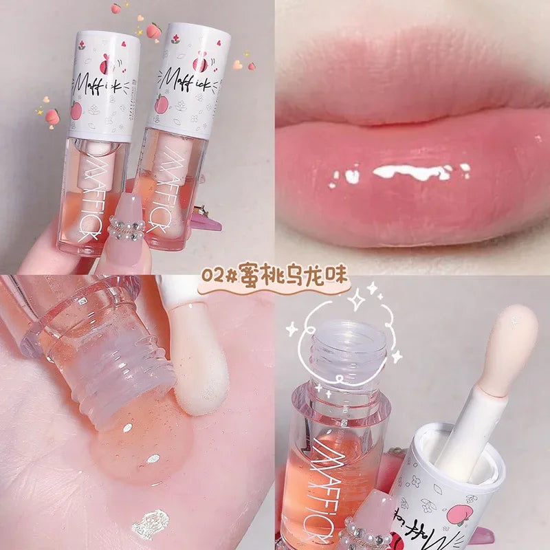 Moisturizing Balm Lip Gloss Labial Lips Moisturizer Jelly Lipstick Bright Oil Big Lip Brush Make Up Korean Beauty Cosmetics