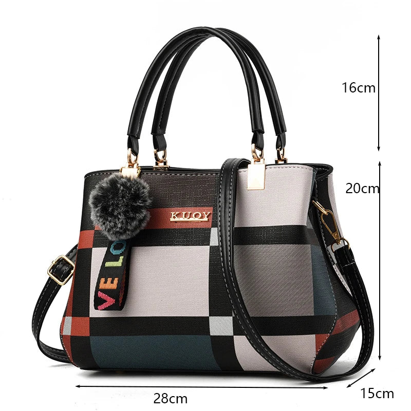 PU Leather Casual Crossbody Bags for Women Ladies Luxury Designer Tote Handbag