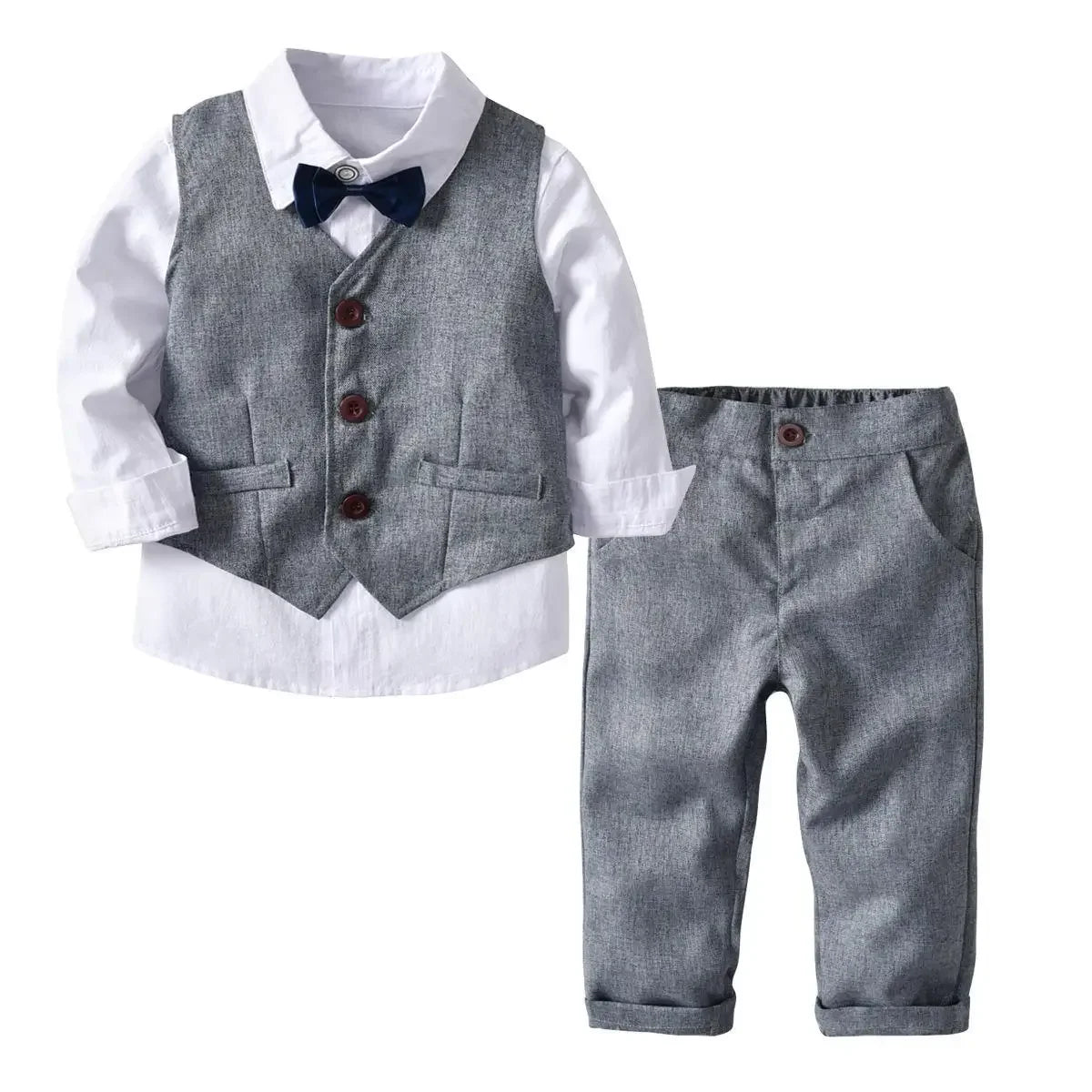 Boys Suits Clothes For Wedding Formal Party clothes Striped Baby Vest Shirt Pants Kids Boy Outerwear