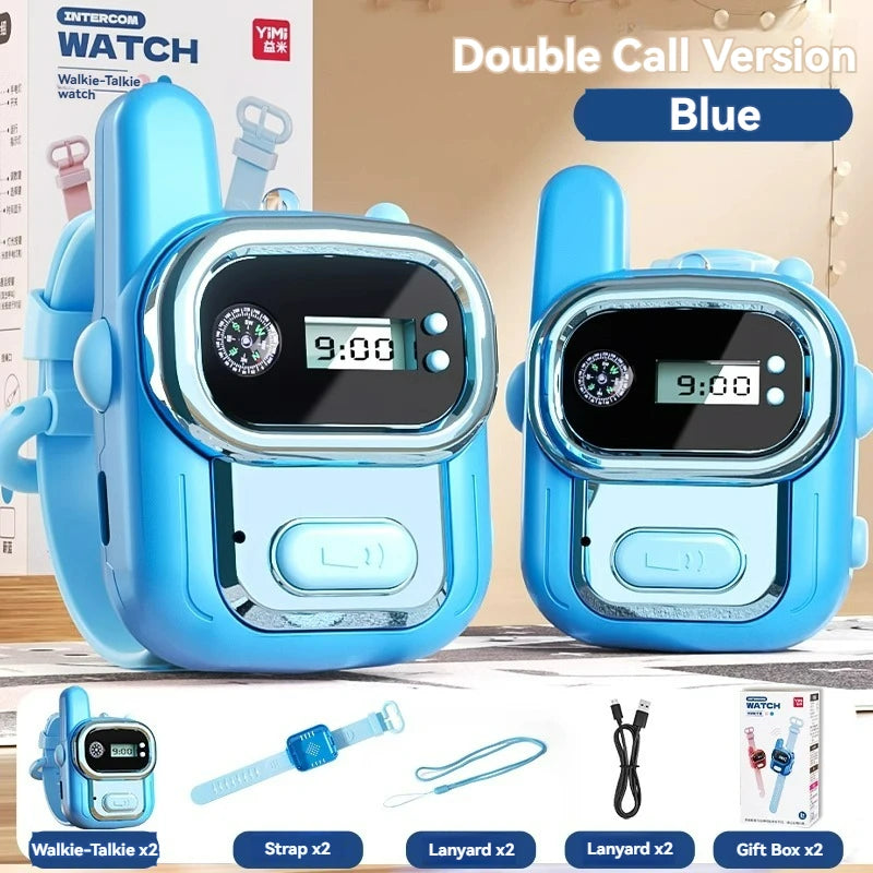 Children Walkie Talkie Wireless Watch With Light USB Charging School Outdoor Interphone Kids Education Toy Gifts For Boys Girls