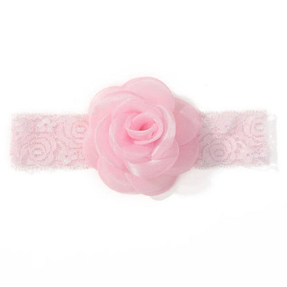 1Pc Baby Nylon Headscarf Astique Suitable Newborn Girl Flower Handmade Headband Elastic Hairband Turban Toddler Hair Accessories
