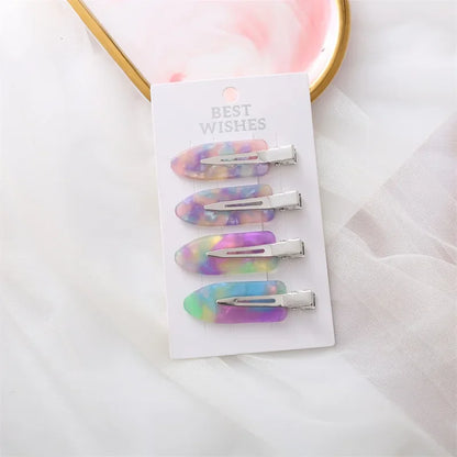 Simple Wild Leopard Seamless Hair Clip Women Acetate Sheet No Bend Bangs Clip Duckbill Clip Hairpins Hair Styling Tool