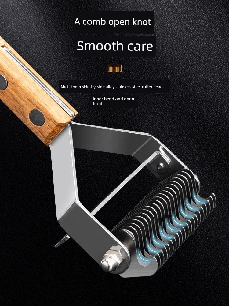 Dog Hair Comb Knot Untying Comb Longhair Special Pet Cat Bottom Velvet Handy Gadget Faded Hair Large Dog Golden Retriever Cleaning Brush