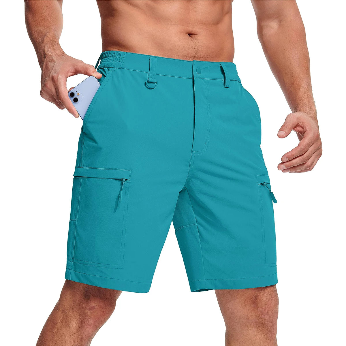 MAGCOMSEN Men's Hiking Shorts 5 Pockets Waterproof Ripstop Quick Dry Outdoor Cargo Fishing Safari Shorts