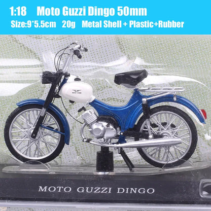 1/18 Scale Testi Militar Beta Boy Benelli Motorella Montesa Velosolex 2200 Malaguti Negrini Harvard Moped Model Bike Scooter Toy
