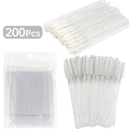 200 Pcs Eyelash Extension Makeup Set Special Eyelash Removal Micro Brush Lipline Brush