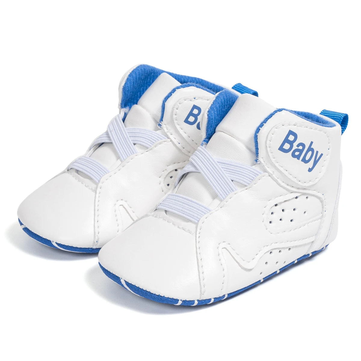 Meckior New Classic Basketball Baby Shoes 3 Colors High Top Casual Shoes Sneakers Soft Sole Anti-slip Infant First Toddler Shoes