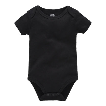 1/3Pcs Baby Boys Clothes 100%Cotton Solid Black Short Sleeve Blank Baby Bodysuits body bebe  Newborn Jumpsuit Plain 0-24 Months