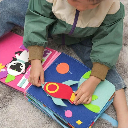 Toddlers Montessori Toys Busy Board Farm Animal Scene Storytelling Activity Toy Quiet Book Felt Activity Educational Sensory Toy