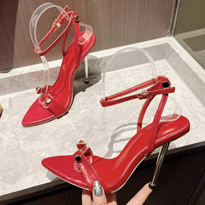 Street Style Sexy Rivet Stiletto High Heels Women Sandals 2025