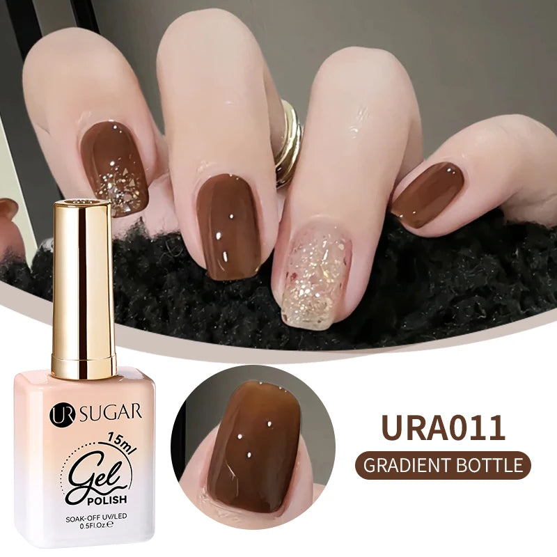 UR SUGAR 15ml Winter Brown Bright Color Gel Gel Varnishes All For Nails Soak Off UV LED Semi Permanent Nail Art Long Lasting Gel