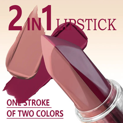 2 In 1 Matte Lipstick&lip Liner Set Lip Pencil High Pigmented Waterproof