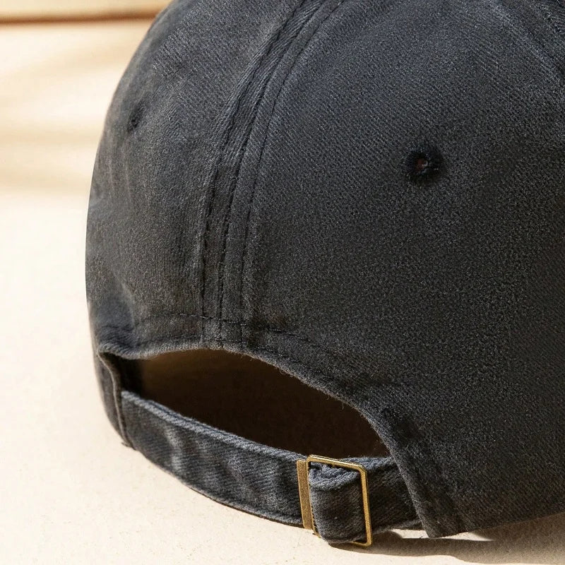 Cap Washed Cotton Adjustable FOCUS Print Unisex Classic Style Baseball Cap