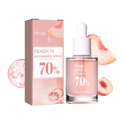 30ml Peach 70% Niacinamide Serum Moisturizing Prevent Dryness Facial Essential Oil Increasing Elasticity Smooth Soften Skin Care