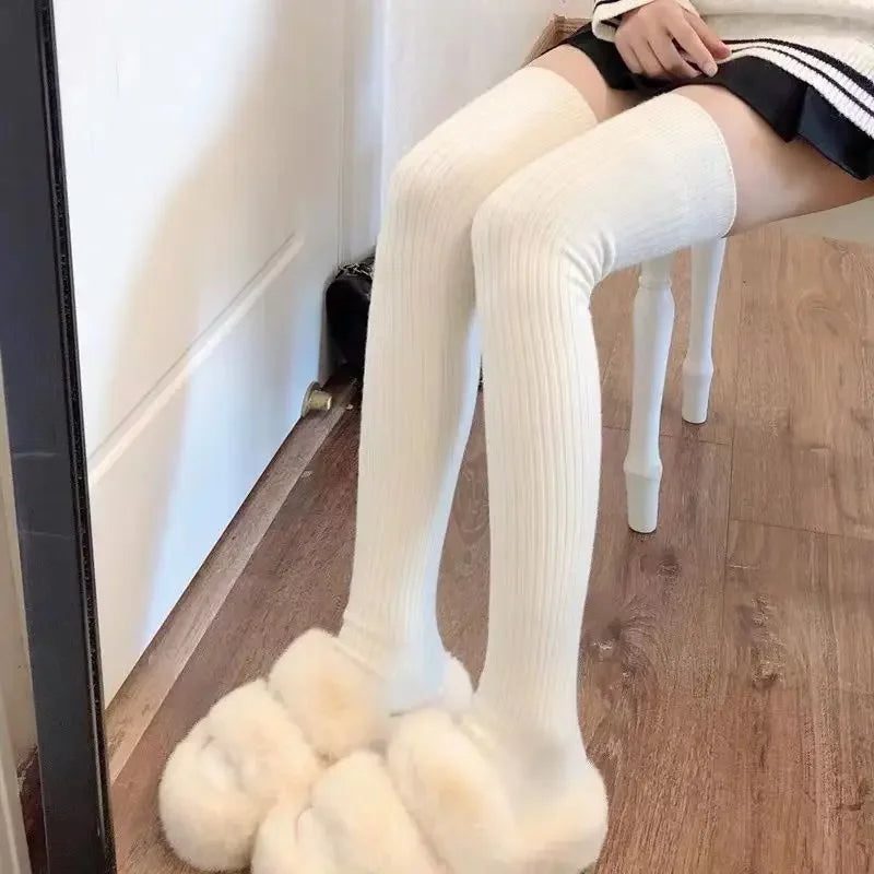 1/2pairs Casual Knitted Long Socks