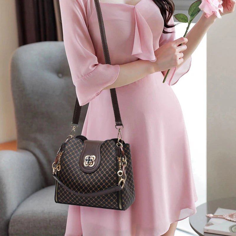 New Women Handbag Bag Luxury Design Bucket Shoulder Crossbody Bag
