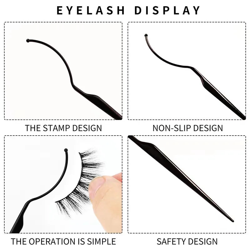 10 Pcs False Eyelash Style Display Stand Stick Board Lash Extension Try on Effect Exhibit Auxiliary Fake Lashes Holder Tools