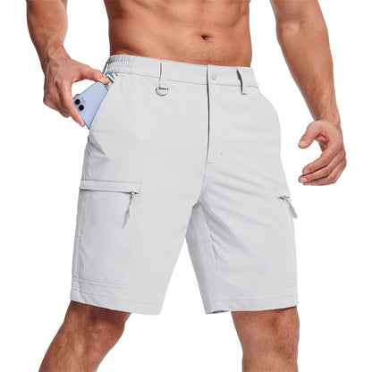 MAGCOMSEN Men's Hiking Shorts 5 Pockets Waterproof Ripstop Quick Dry Outdoor Cargo Fishing Safari Shorts