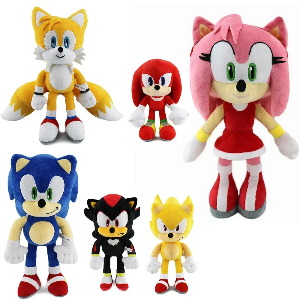 HOT 30cm Sonic peluches toy  cartoon hedgehog Amy Rose knuckle tail soft stuffed doll child birthday Sonic lovely  toys
