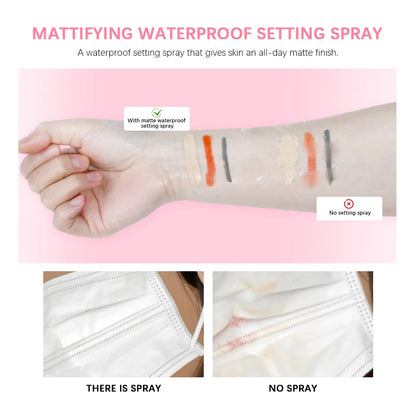 Mattifying Setting Spray Waterproof Makeup Long Lasting Oil Control Moisturizing Non-Sticky Spray