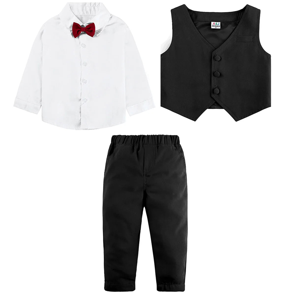 Baby Wedding Outfit Boy Toddler Baptism Suit Kids Birthday Party Easter Gift Clothes Infant Gentleman Xmas Clothing Set 3PCS