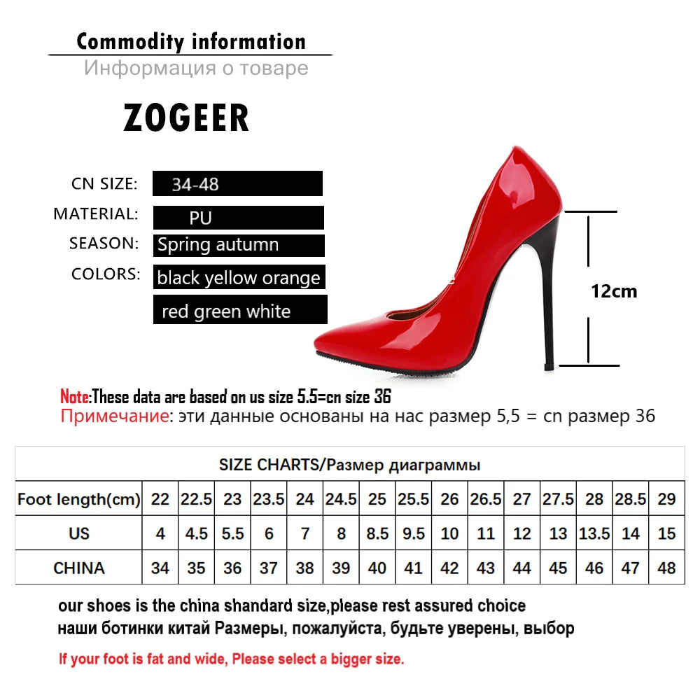 Elegant Thin High Heels Pumps Shoes White Green Red Yellow Black Women's Heeled Party Office Wedding Shoes Ladies Large Size 45