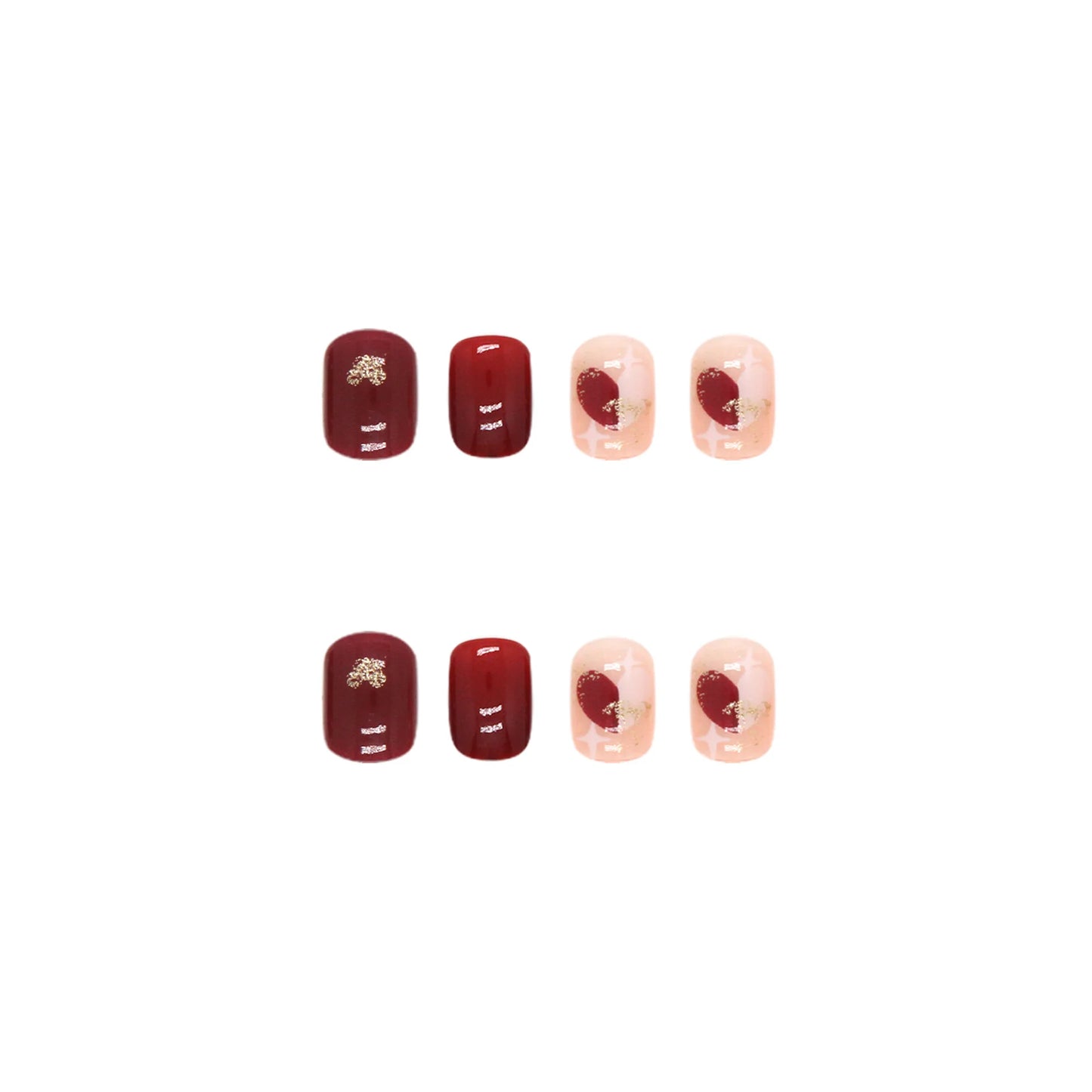 Sweet Mountain Tea Wearable Pink Press On Fake Nails Tips With Glue false nails design Butterfly Lovely Girl false nails