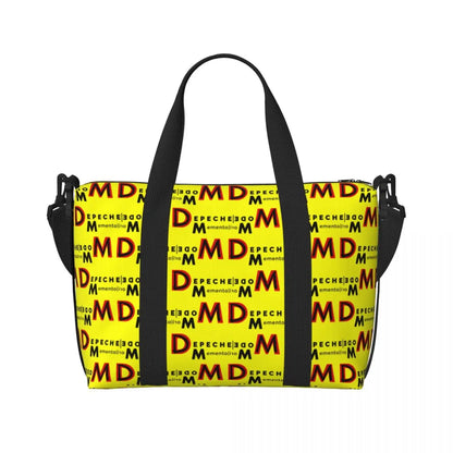 Custom Depeche Cool Mode Tote Bag Women Big Capacity DM Gym Beach Travel Bags