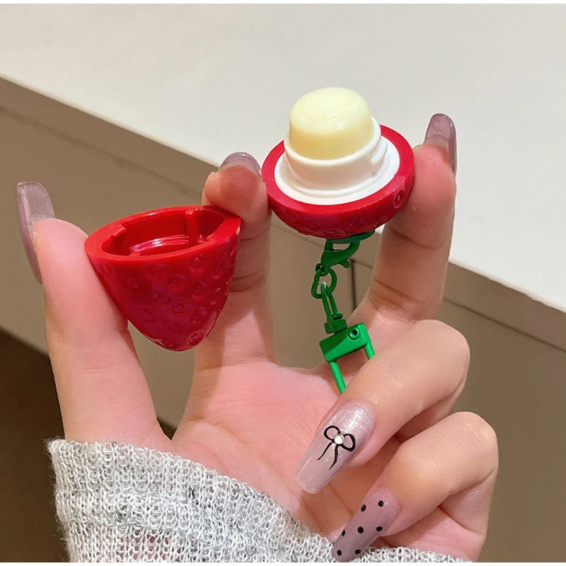 Peach & Strawberry Nut Moisturizing Lip Balm - Winter Defense Against Chapping & Cracking, Soothing Repair and Fine Line Reducti