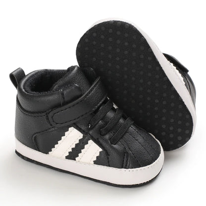Black Fashion Casual Shoes Newborn Boys And Girls Non Slip First Walkers