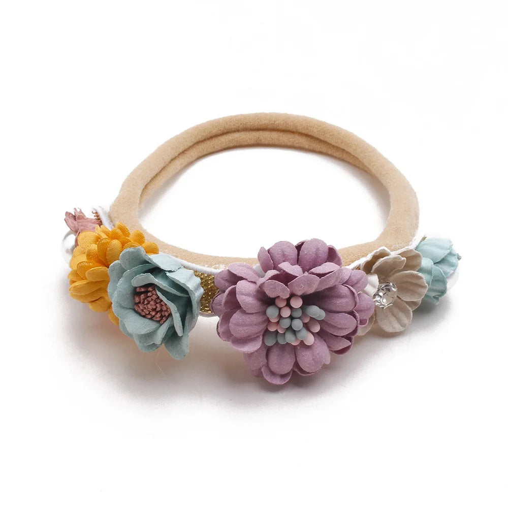 Baby Girl Headband Cute Baby Elastic Hair Band Newborn Head Flower Toddler Photo Props Headband Headwear Kids Accessories