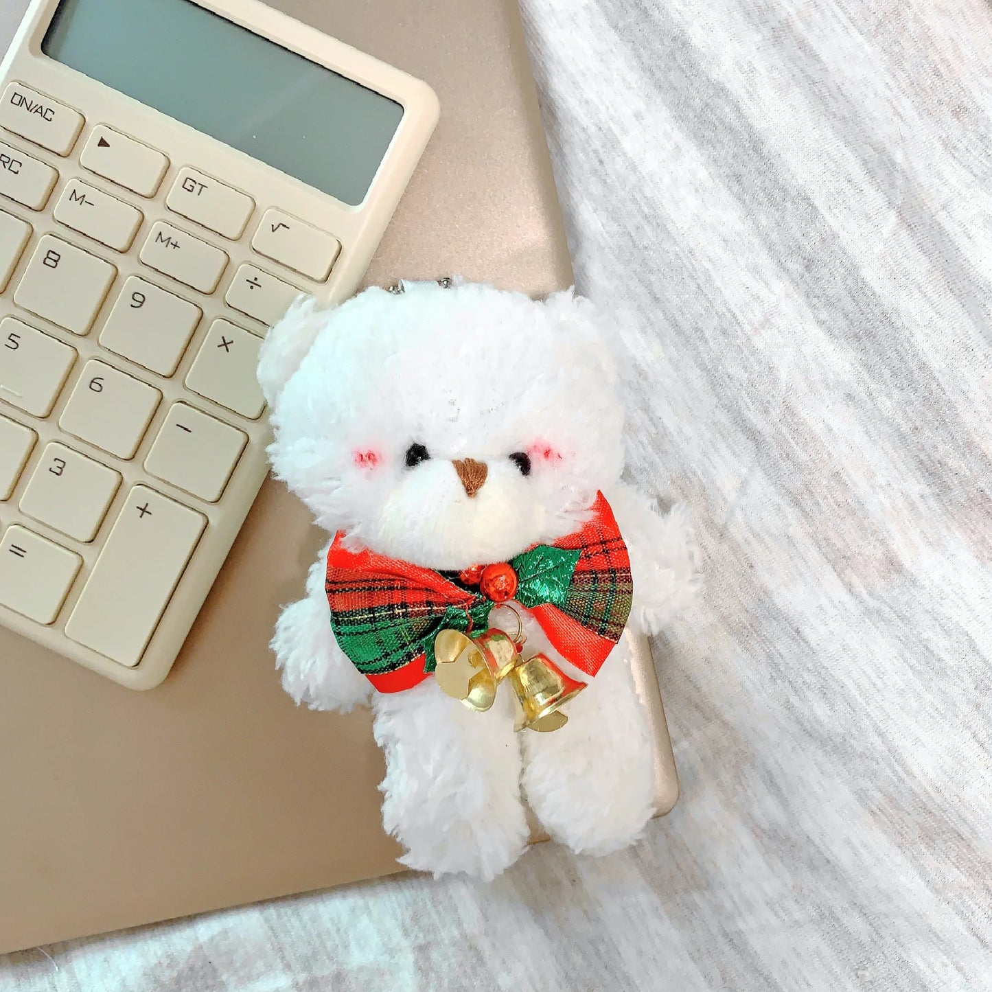 12cm Cute Blush Teddy Bear Plush Toys Cartoon Rabbit Bunny Animal Plush Stuffed Dolls Keychain Pendant Girl Small Gift Wholesale