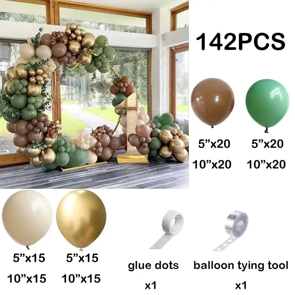 92pc Sage Green Balloons Garland Arch Kit White Gold Confetti Balloon Baby Shower Birthday Party Wedding Decoration Latex Globos