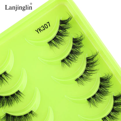 Half Eye Lashes 3/10 Pairs 3D Mink Lashes Natural/Dramatic Handmade Reusable False Eyelashes Extension Make up Tools Faux Cils