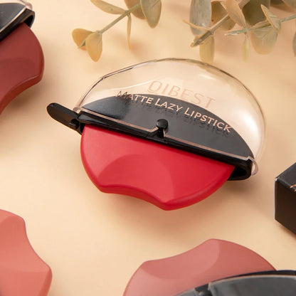 Lip-shaped Lipstick Makeup Lazy Lipstick Velvet Matte Moisturizing Lip Gloss Waterproof Non-stick Cup Long Lasting Makeup