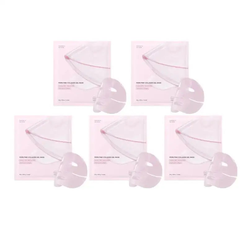 Pink Collagen Gel Salmon Pdrn Facial Mask,Deep Hydrating,Moisturizing And Firming Hydrogel Jelly Face Sheeets,Balance Skin Tone