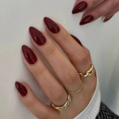 24Pcs Short Square Nude Fake Nails Art White Edge Glossy Artificial French False Nails Removable Full Cover Press on Nail Tips