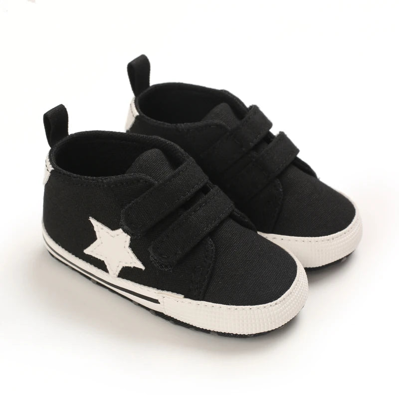 Black Fashion Casual Shoes Newborn Boys And Girls Non Slip First Walkers