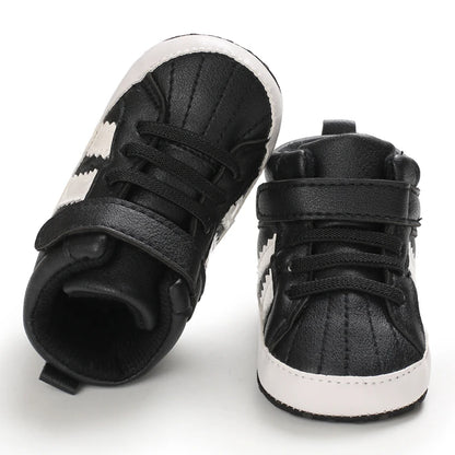Black Fashion Casual Shoes Newborn Boys And Girls Non Slip First Walkers