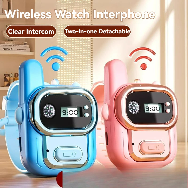 Children Walkie Talkie Wireless Watch With Light USB Charging School Outdoor Interphone Kids Education Toy Gifts For Boys Girls