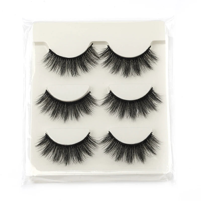 3/10 Pairs 3D Mink Eyelash Natural False Eyelashes Makeup Fake Eye Lashes Faux Cilios Make Up Beauty Tools Wholesale Lashes Cils