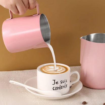 350/600ML Coffee Milk Frothing Pitcher Jug 304 Stainless Steel Precise Scale High Quality Latte