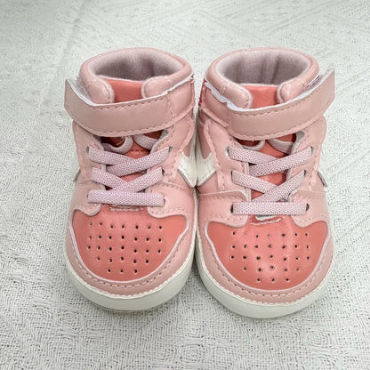 Spring and Autumn Baby Shoes Classic Trendy PU High Top Sports Shoes Basketball Shoes Soft Sole Lightweight Walking Shoes