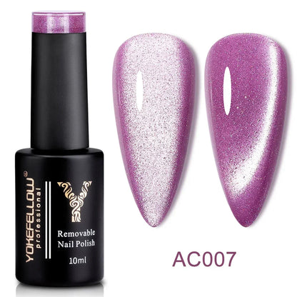 YOKEFELLOW 2025 New Dreamland Cat Eye Gel Nail Polish 10ml Dual Gloss Dreamland Color Soak Off Cat Magnetic UV Gel Varnish DIY
