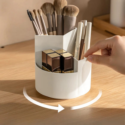 360° Rotating Makeup Brush Holder Cosmet Storag Box Makeup Organiser Lipsticks Make Up Container Vanity Organizer Box