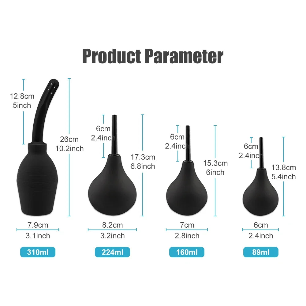 Anal Washes Enema Anal Cleaner Vagina Douche Pear Design Medical Supplies Rubber Health Feminine Intimate Hygiene Shower Tools