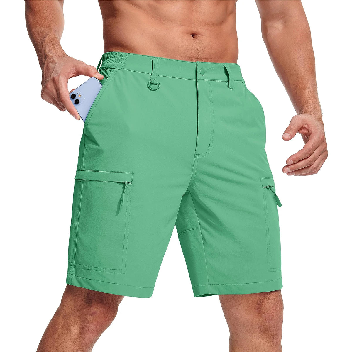 MAGCOMSEN Men's Hiking Shorts 5 Pockets Waterproof Ripstop Quick Dry Outdoor Cargo Fishing Safari Shorts