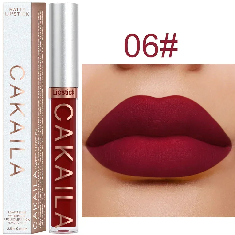 Matte Velvet Lip Glaze Long Lasting Silky Smooth Liquid Lipstick Not Easy To Fade Lip Gloss Makeup Sexy For Women Lip Tint