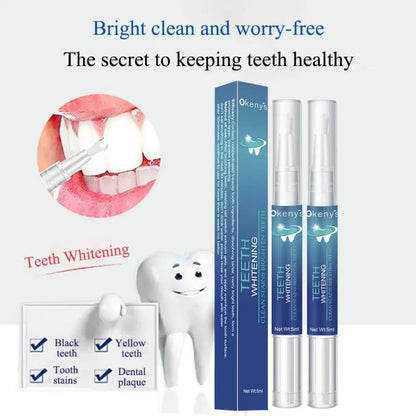 2.5ml Whiten Teeth Tooth Whitening Pen Gel Teeth Whitening Pen Cleaning Serum Remove Plaque Stains Oral Hygiene Dental Tool 1Box