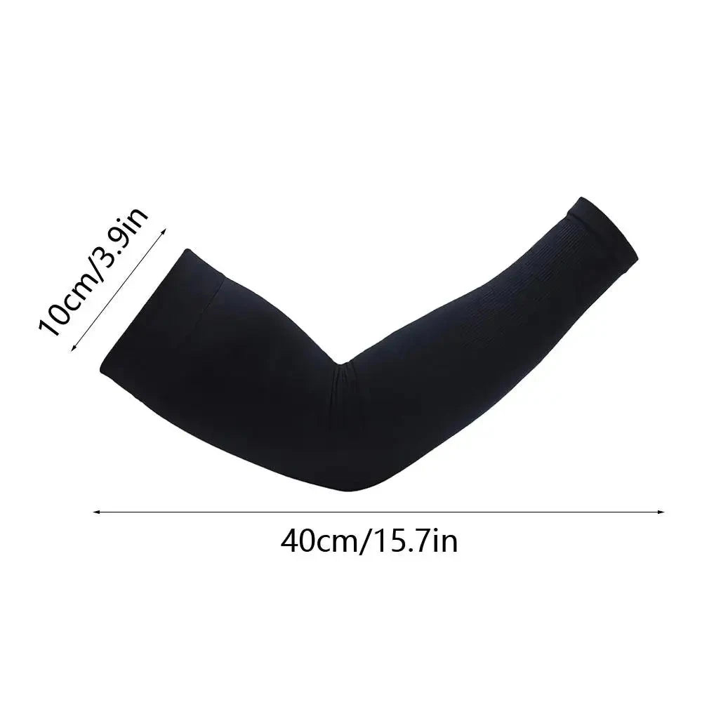 New Summer Plus Size Sun Protection Arm Sleeves For Men Quick Dry Arm Cover Ice Silk Sports Sleeve Outdoor Anti-sunburn Sleeve